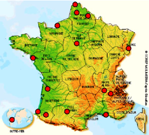 carte d'implantation des SPPPI en France