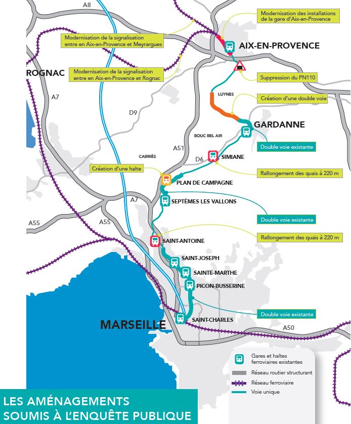 Projet de Ligne ferroviaire Marseille-Gardanne-Aix-en-Provence
