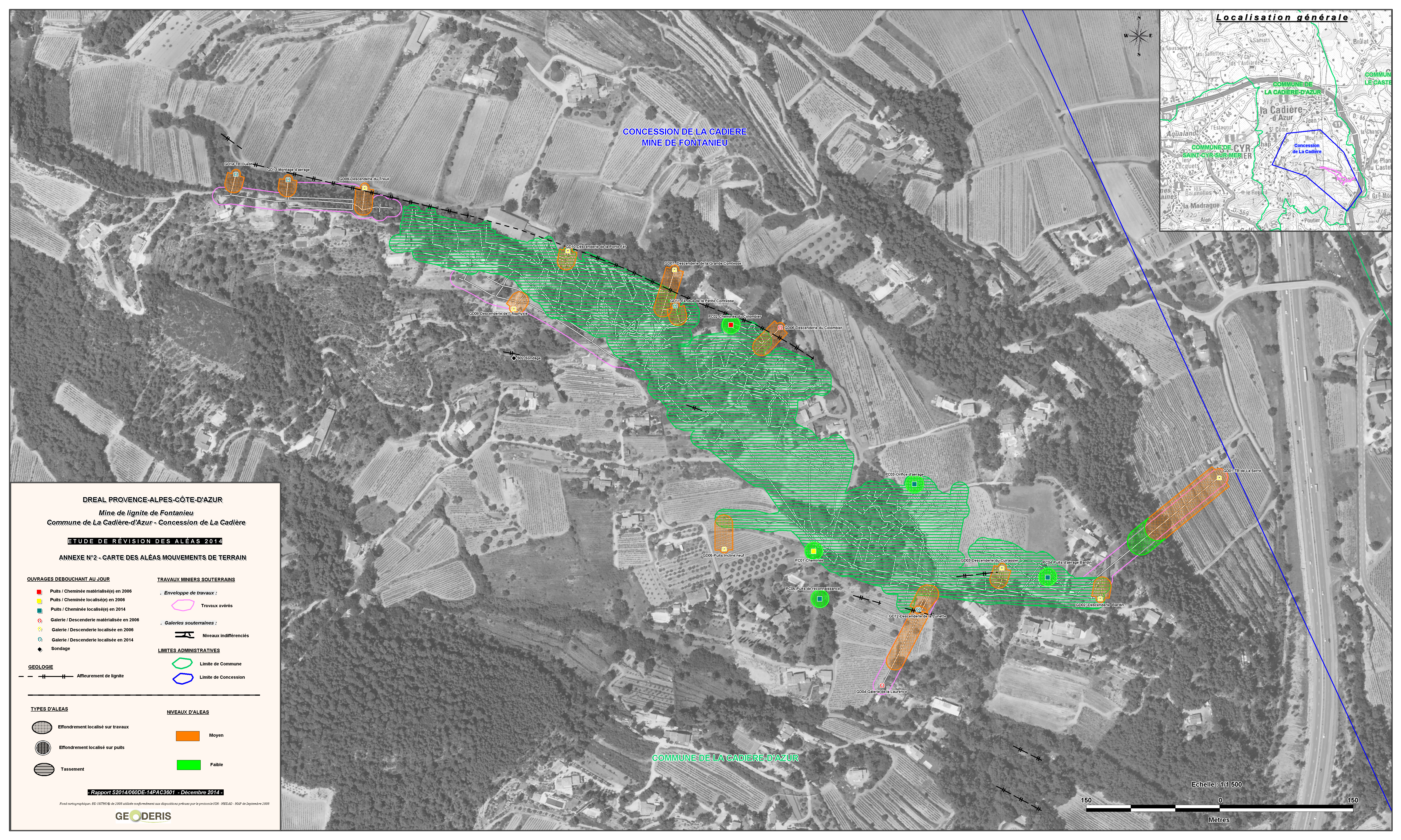 Carte d'aléas Mouvement de terrains