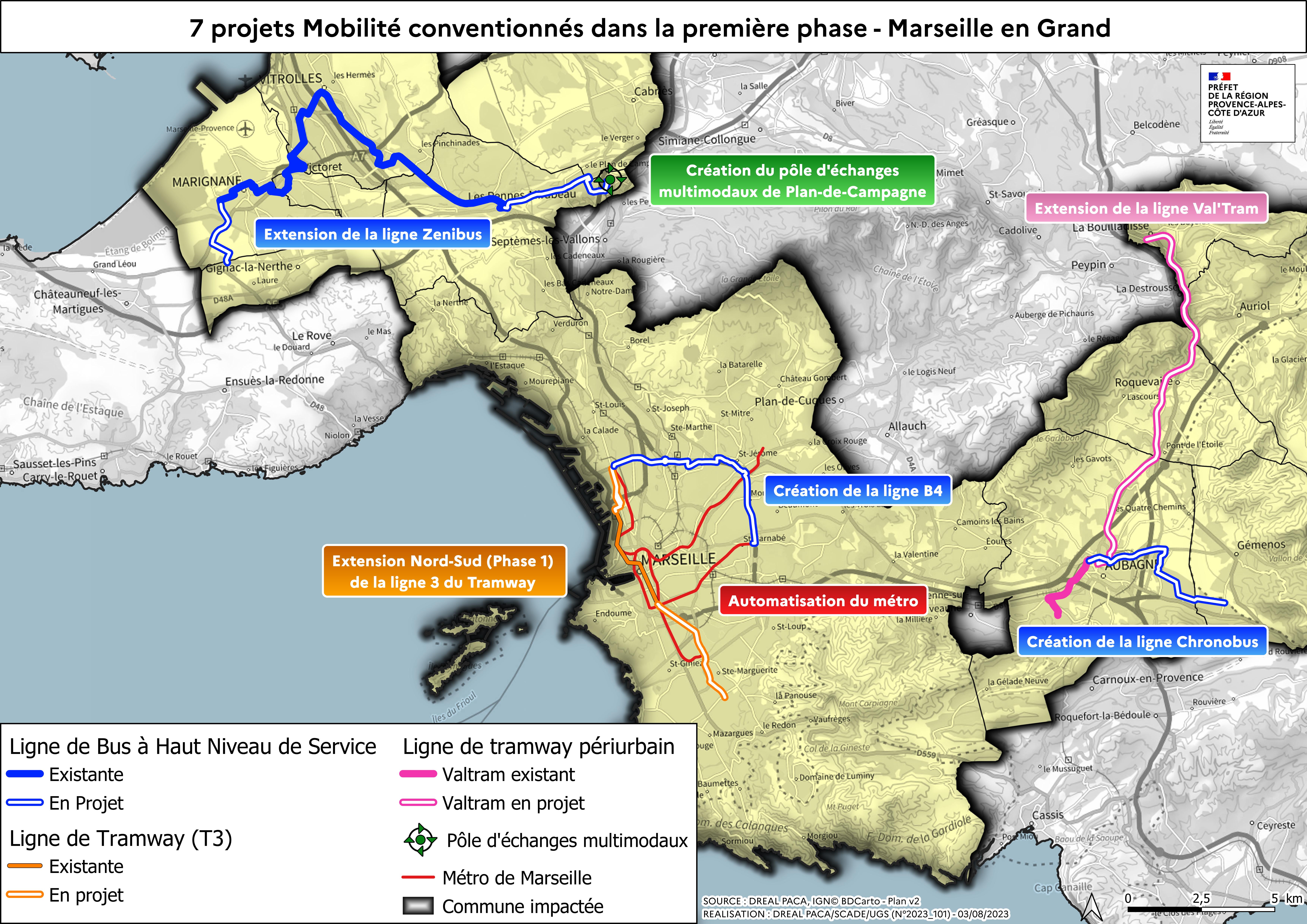 7 projets conventionnés dans la première phase Marseille en Grand. 