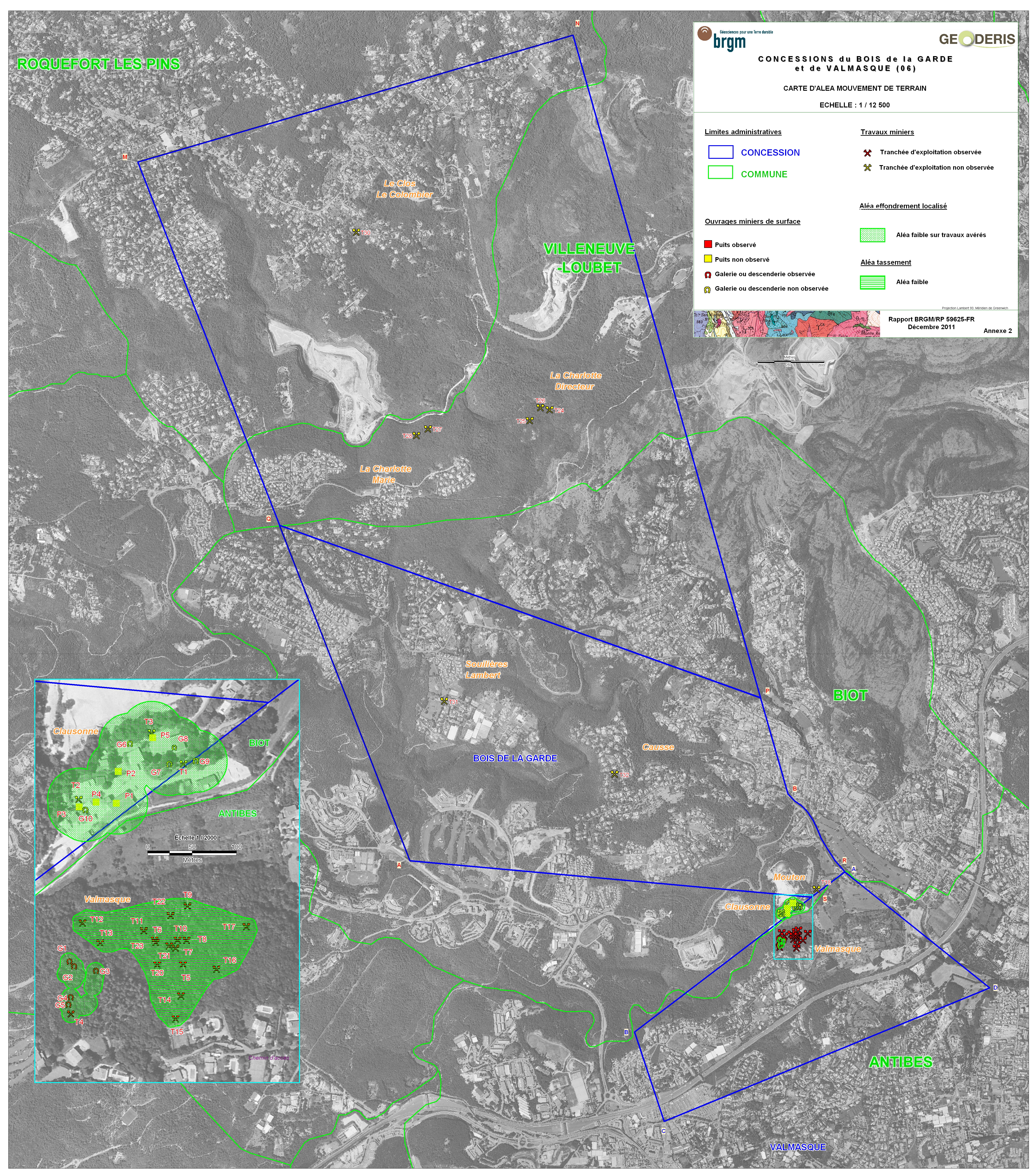 Carte des aléas