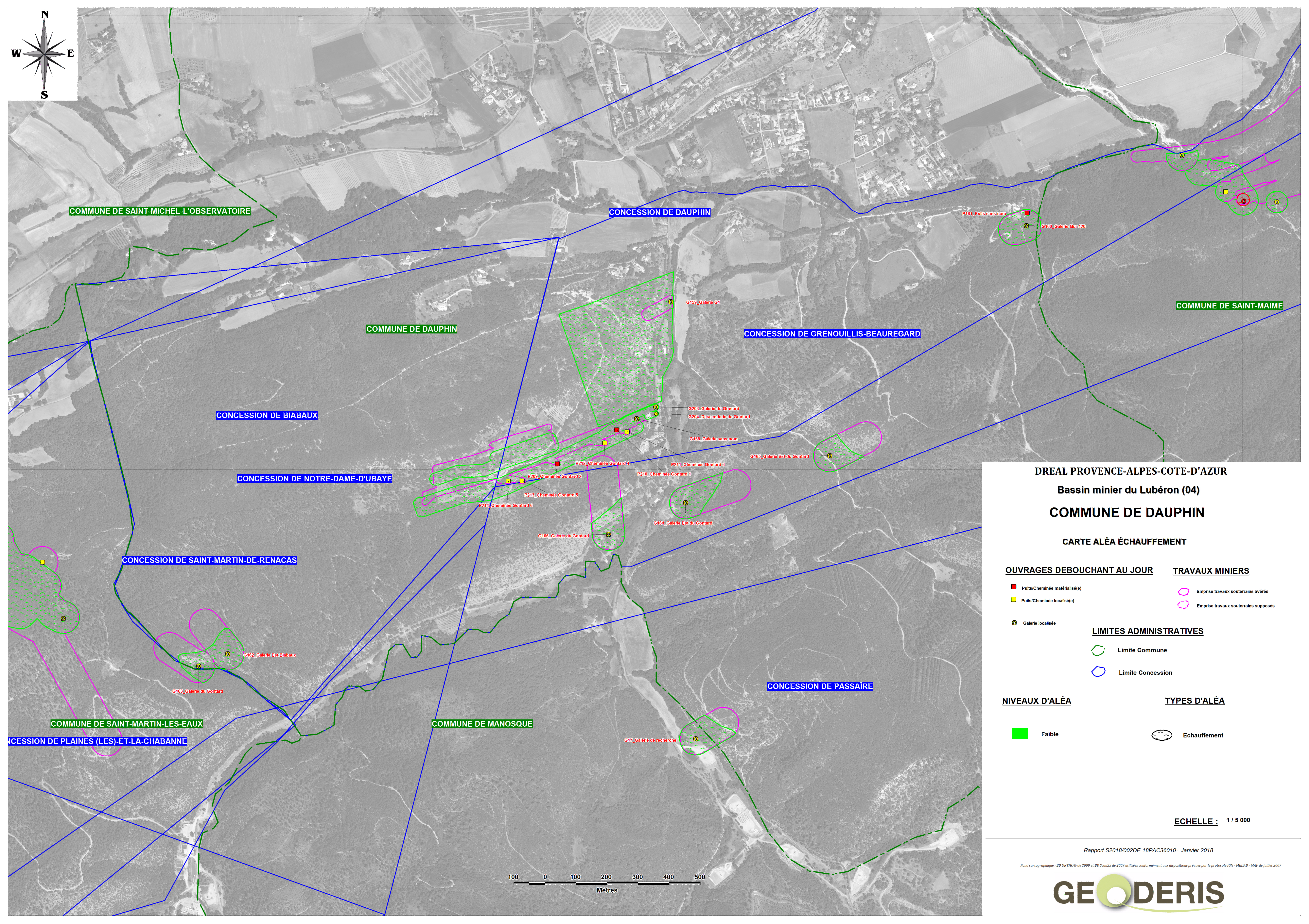 Carte d'aléa Echauffement