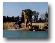 Explotation de matériaux meubles en eau 