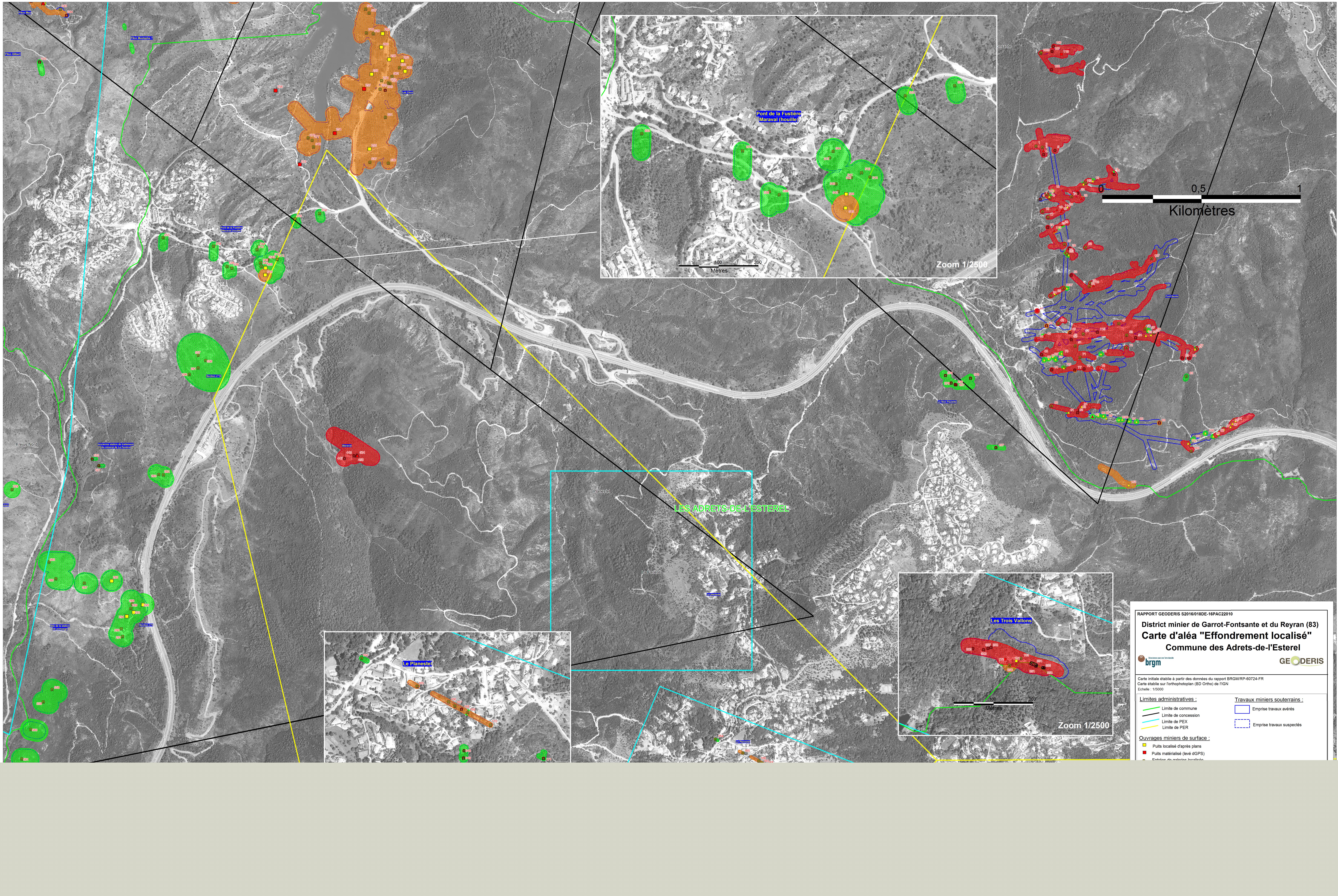 Carte d'aléa Effondrement localisé