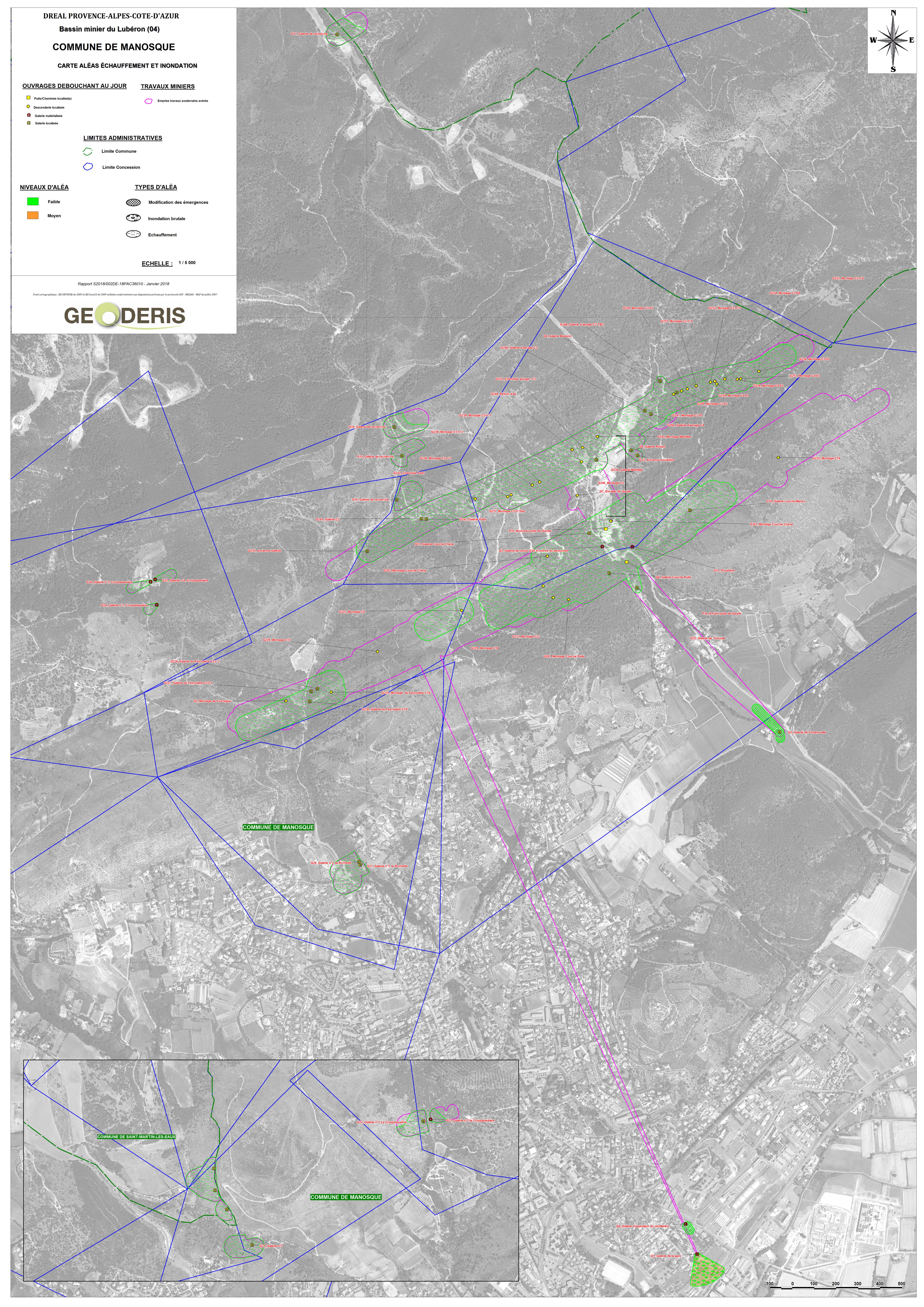 Carte d'aléas Echauffement et innondation