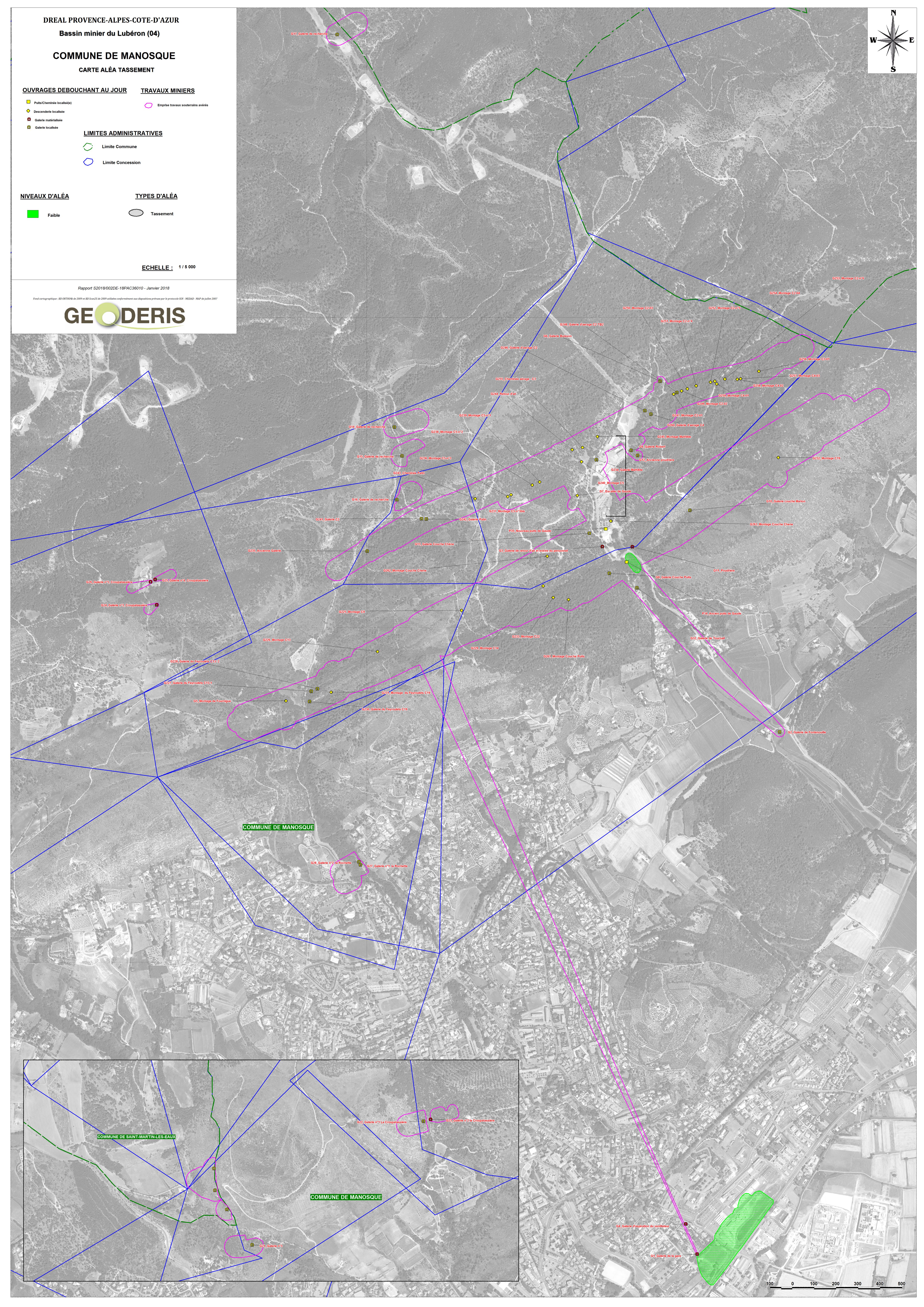 Carte d’aléas Tassement