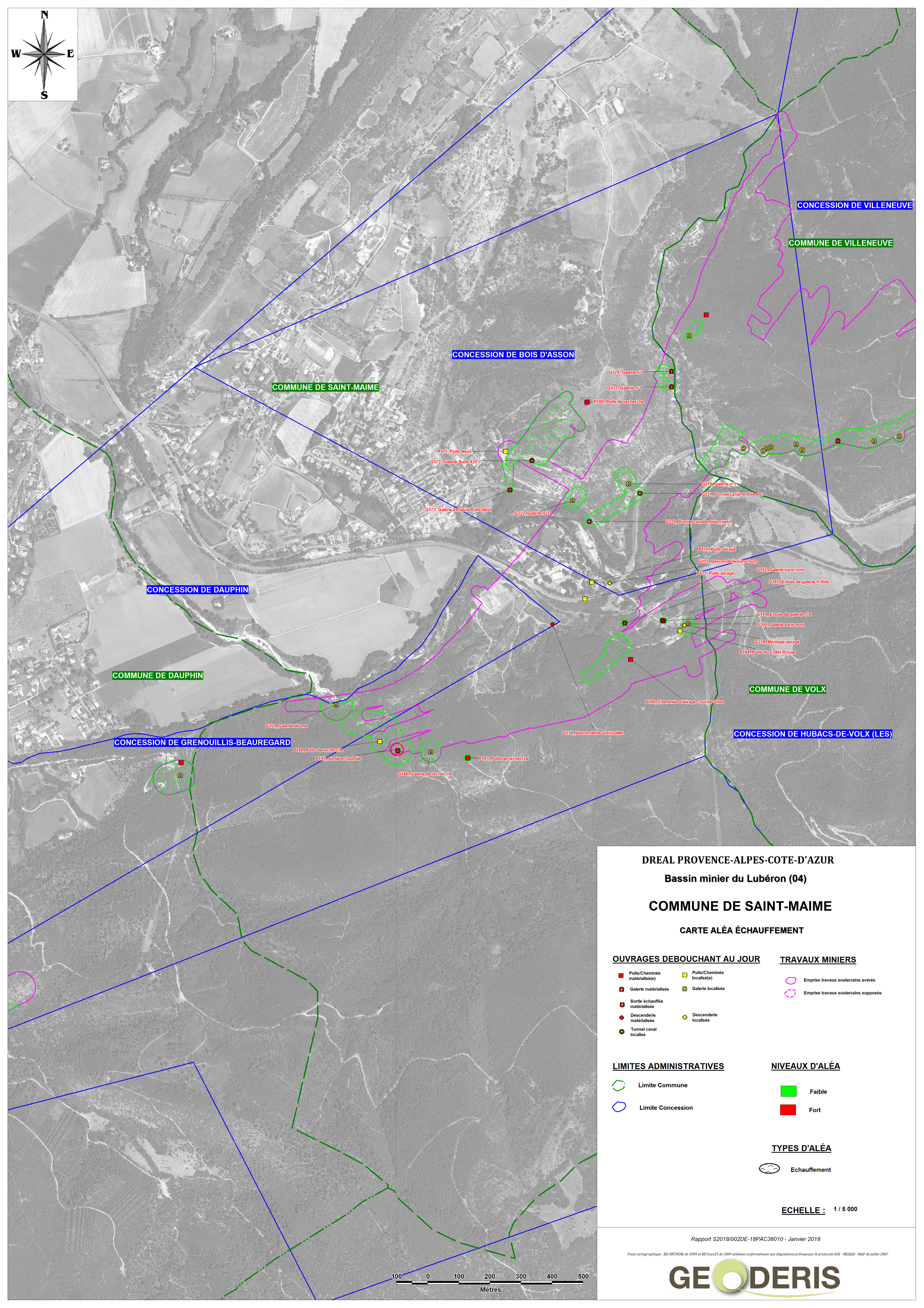 Carte d'aléa Echauffement