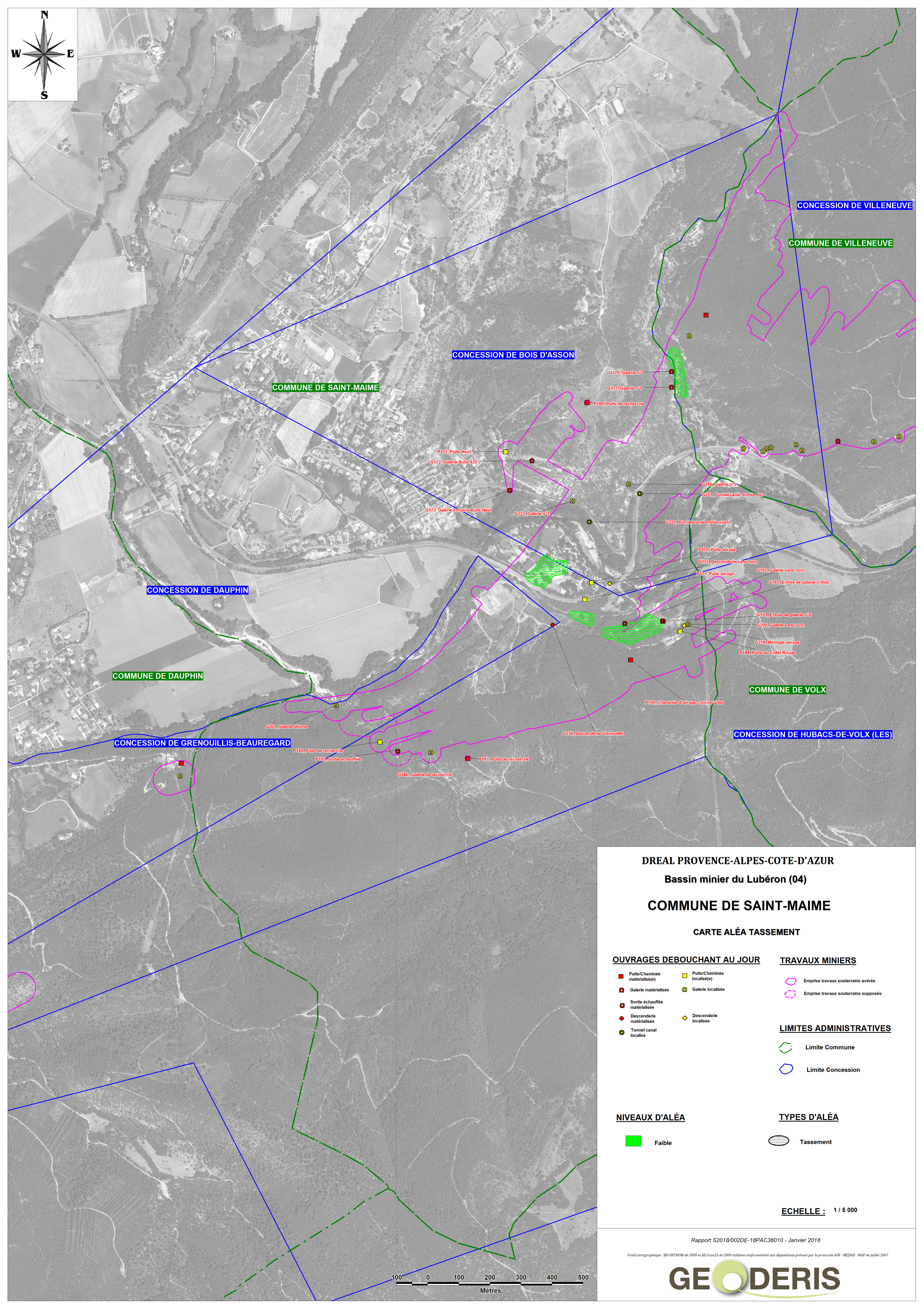 Carte d’aléas Tassement