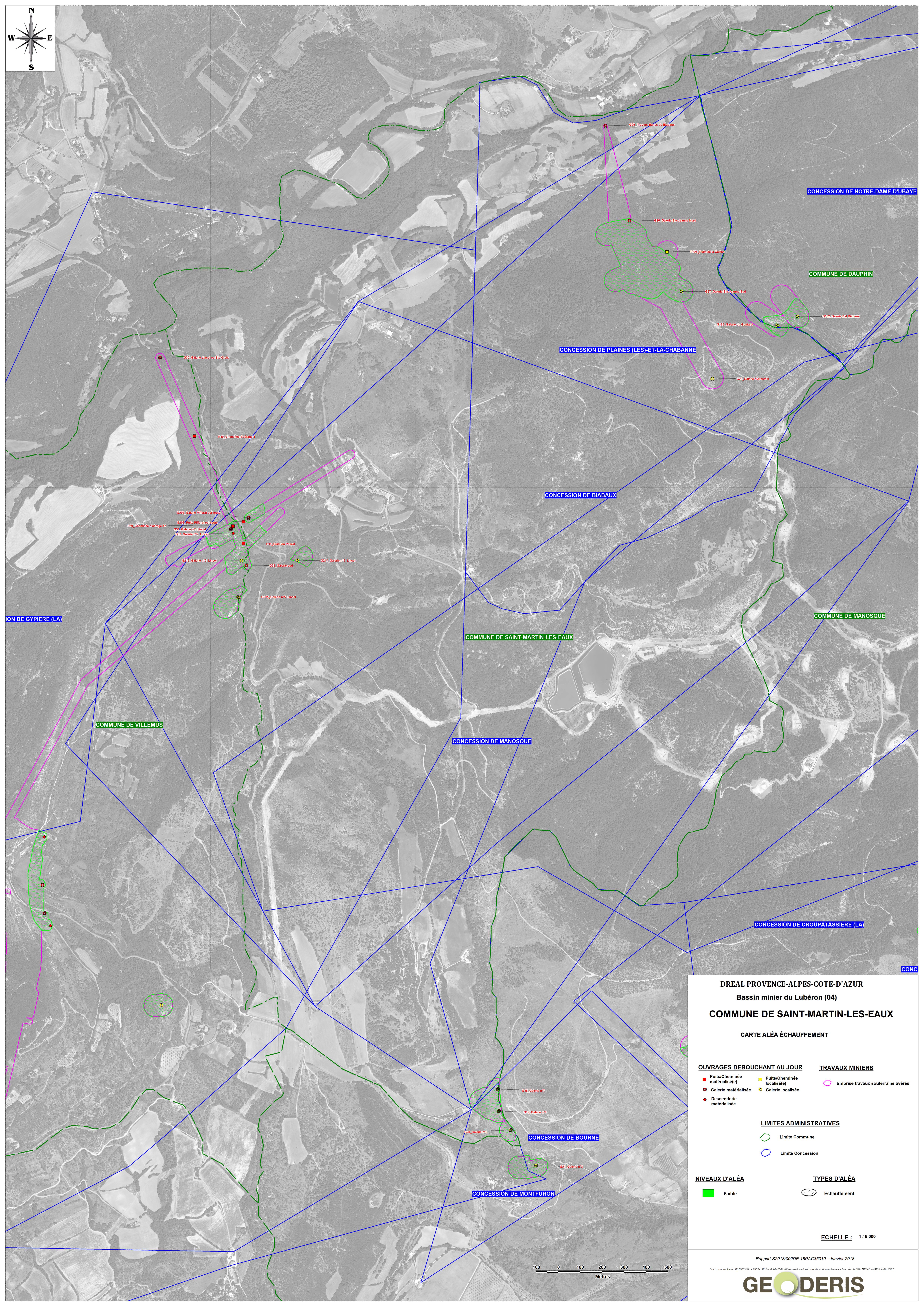 Carte d'aléa Echauffement