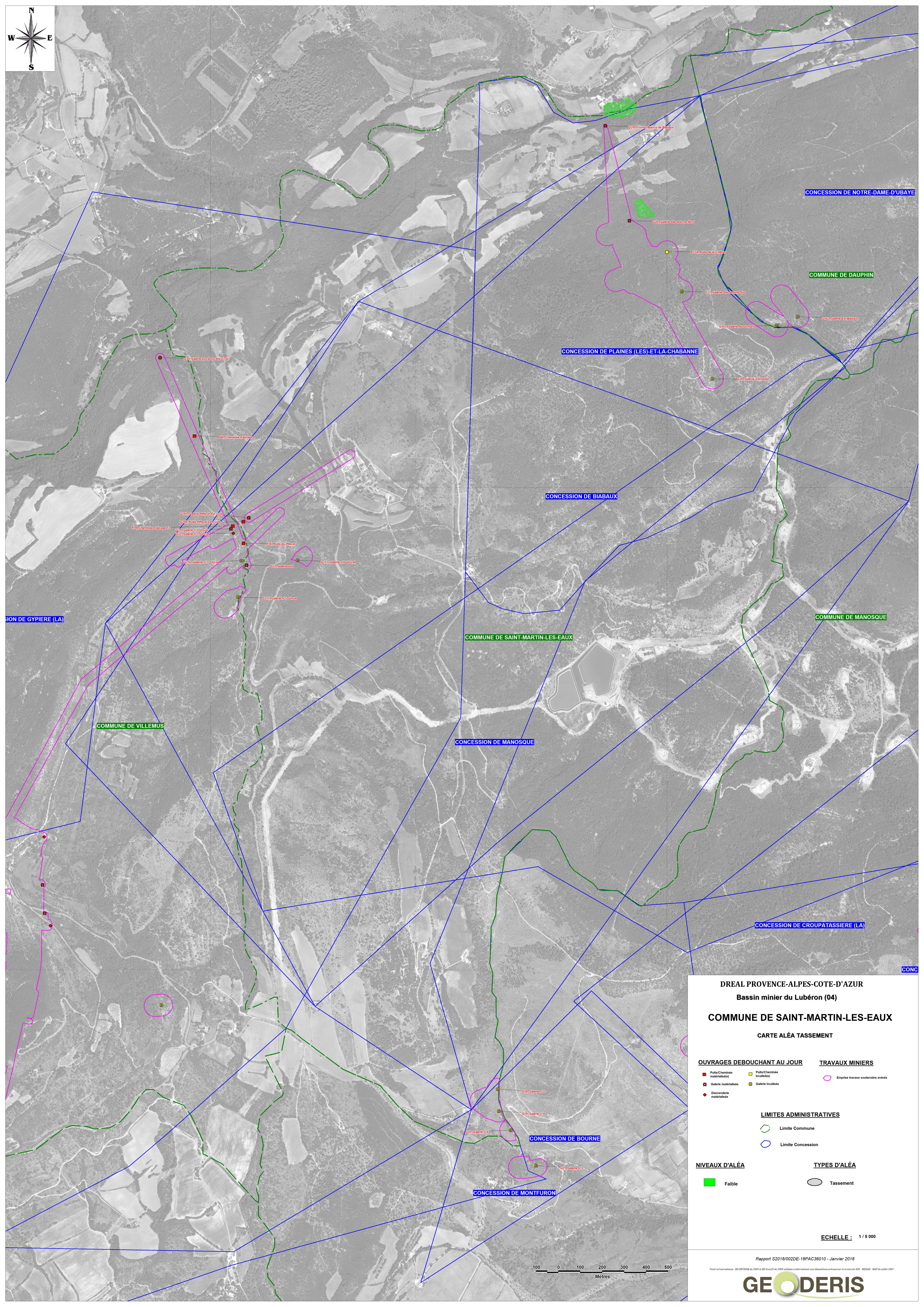 Carte d’aléas Tassement