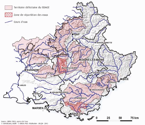 Bassins versants en déséquilibre quantitatif Données septembre 2013