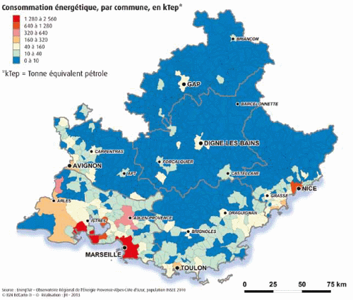 Consommation d’énergie Données année 2010