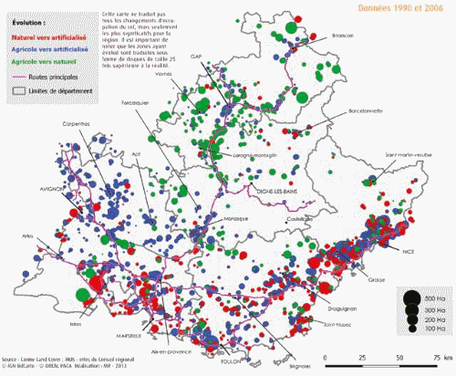 Evolution de l’occupation du sol Données 1990 et 2006